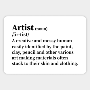 artist definition (black lettering) Magnet